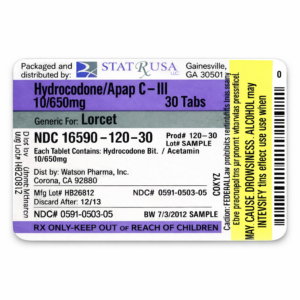 Hydrocodone 10-650 mg