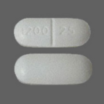Closeup Image of Gabapentin 1200 mg tablet