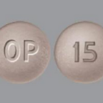 Closeup Image of Oxycontin op 15 mg tablet