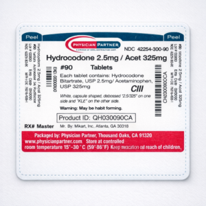 Hydrocodone 2.5/500mg