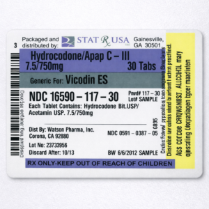 Hydrocodone 7.5/750mg